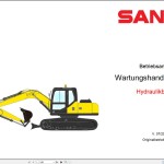 Sany SY135U Electrical and Hydraulic Schematic Maintenance Manual 501052