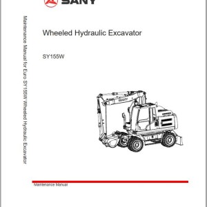 Sany SY155W9D4R Electrical and Hydraulic Schematic Maintenance Manual
