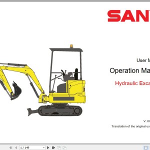 Sany SY16 Operation Manual