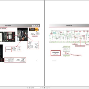 Sany SY16C Electrical and Hydraulic Schematic