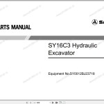 Sany SY16C Parts Manual SY0012BJ23718