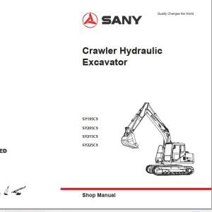 Sany SY195C9 SY205C9 SY215C9 SY225C9 Shop Manual and Diagram