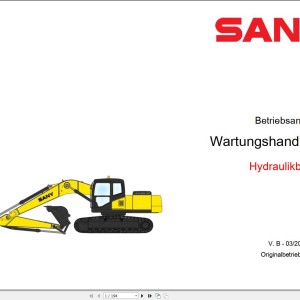Sany SY215 Electrical and Hydraulic Schematic Maintenance Manual 534621