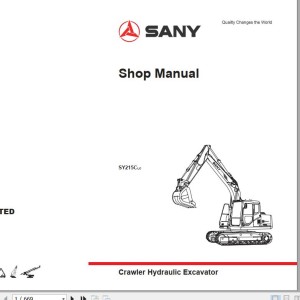 Sany SY215C Shop Manual and Diagrams