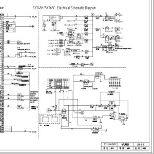 Sany SY245 SY265C Electrical and Hydraulic Schematic