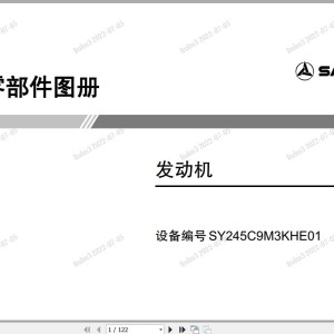 Sany SY245C - Mitsubishi D06FRC-TAA 147kW Engine Parts Manual SY245C9M3KHE01