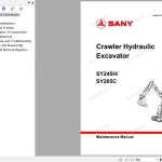 Sany SY245H SY265C Maintenance Manual Electrical And Hydraulic Diagrams