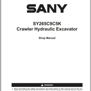 Sany SY265C9C5K Shop Manual