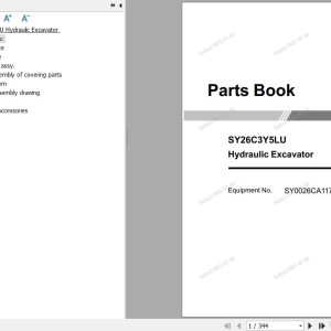 Sany SY26C3Y5LU Parts Book SY0026CA11798