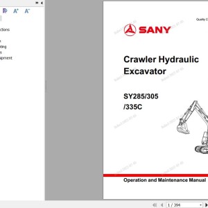 Sany SY285C SY305C SY335C Operation and Maintenance Manual
