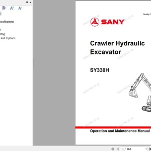 Sany SY330H Operation and Maitenance Manual