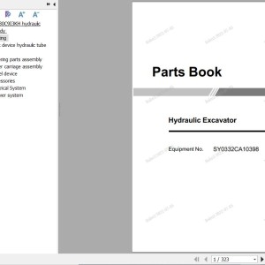 Sany SY330H Parts Book SY0332CA10398