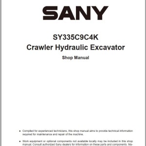 Sany SY335C9C4K Shop Manual