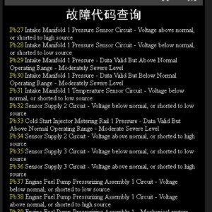 Sany SY35C Error Codes