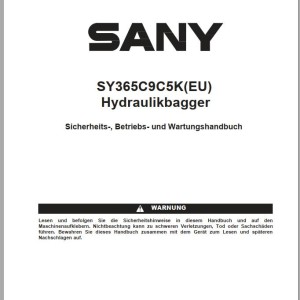Sany SY365C9C5K(EU) Operation & Maintenance Manual
