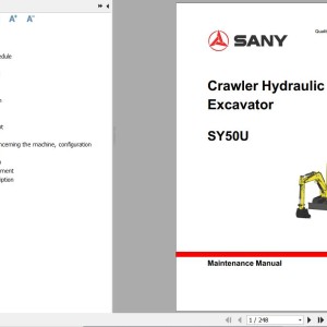 Sany SY50U Maintenance Manual Electrical and Hydraulic Circuit Diagram