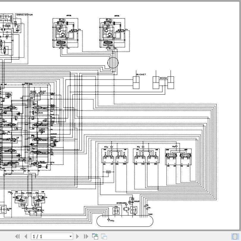 Sany SY750C1I3KH Electrical and Hydraulic Schematic