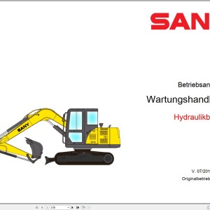 Sany SY75C Electrical Circuit Diagram Maintenance Manual 500995