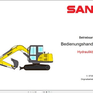 Sany SY75C Operation Manual 500996