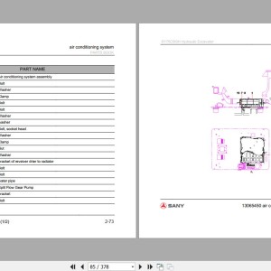 Sany SY75C9 Parts Manual SY007CBK91818