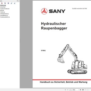 Sany SY80U Operation and Maintenance Manual 502141