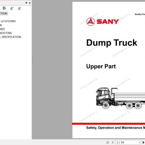 Sany SYM3250ZZX1E Upper Part Operation and Maintenance Manual