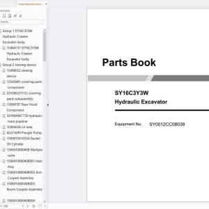 Sany SY16C Parts Sany SY16C Parts Manual SY0012CC08038SY0012CC08038