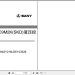 Sany SY215C9M2K Parts Catalog SANSY216LDE103528 ZH EN