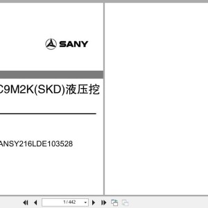Sany SY215C9M2K Parts Catalog SANSY216LDE103528 ZH EN