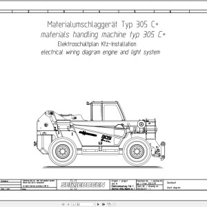 Sennebogen 305 305.0.398 Electric and Hydraulic Wiring Diagram