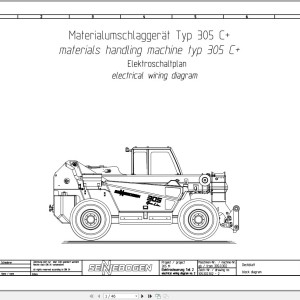 Sennebogen 310 305 Electric and Hydraulic Wiring Diagram