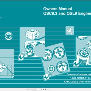 Sennebogen 723 E 735 E Cummins Engine QSC8.3 and QSL9 Owners Manual