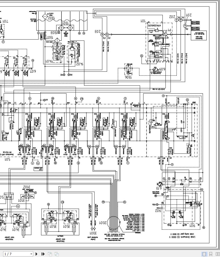 Sennebogen 730 730.0.125 Electric and Hydraulic Wiring Diagram