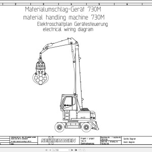Sennebogen 730 730.0.130 Electric and Hydraulic Wiring Diagram