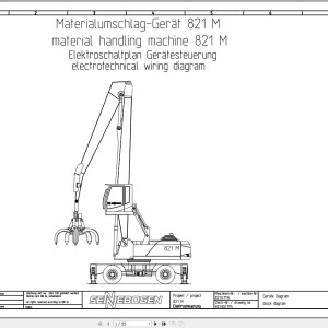 Sennebogen 821 821.0.1278 Electric and Hydraulic Wiring Diagram
