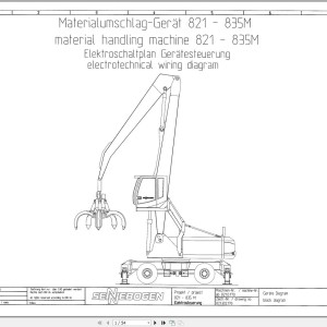 Sennebogen 821 821.0.189 Electric and Hydraulic Wiring Diagram