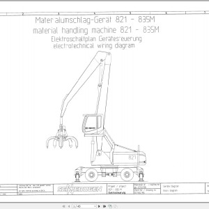 Sennebogen 821 821.0.220 Electric and Hydraulic Wiring Diagram