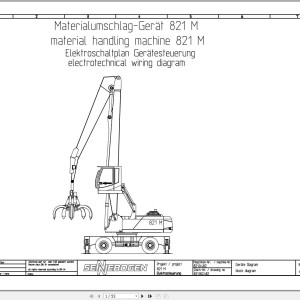 Sennebogen 821 821.0.479 Electric and Hydraulic Wiring Diagram