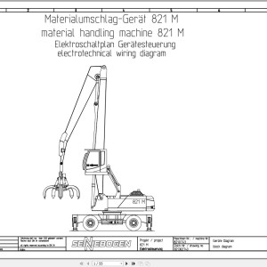 Sennebogen 821 821.0.743 Electric and Hydraulic Wiring Diagram