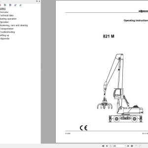 Sennebogen 821 M 821.0.1278 Operating and Maintenance Instruction