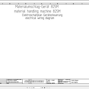 Sennebogen 825 825.0.1039 Electric and Hydraulic Wiring Diagram