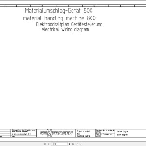 Sennebogen 825 825.0.1151 Electric and Hydraulic Wiring Diagram