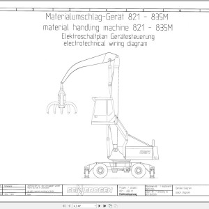 Sennebogen 825 825.0.223 Electric and Hydraulic Wiring Diagram