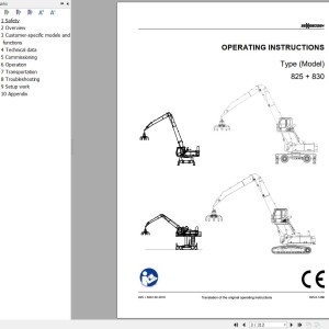 Sennebogen 825 and 830 825.0.1408 Operating and Maintenance Instruction
