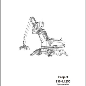 Sennebogen 830 830.0.1250 Spare Parts List