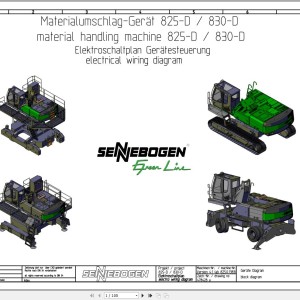 Sennebogen 830 830.0.1256 Electric and Hydraulic Wiring Diagram