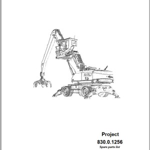 Sennebogen 830 830.0.1256 Spare Parts List
