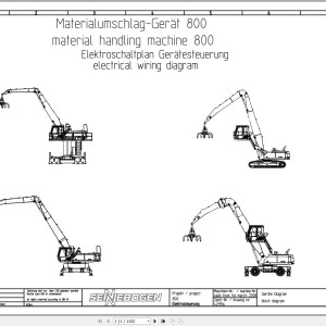 Sennebogen 830 830.5.1232 Electric and Hydraulic Wiring Diagram