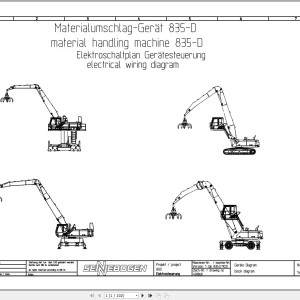 Sennebogen 835 835.0.1133 Electric and Hydraulic Wiring Diagram