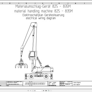 Sennebogen 835 835.0.500 Electric and Hydraulic Wiring Diagram